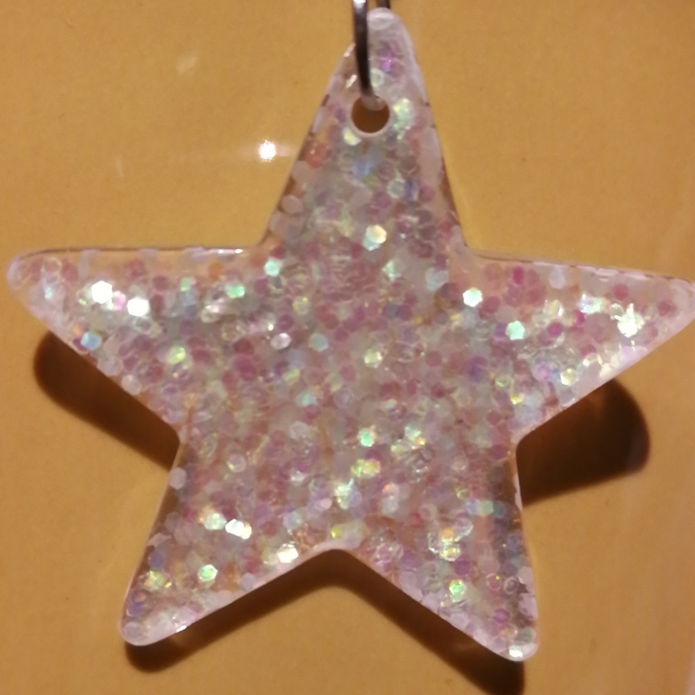 90s plastic glitter earrings